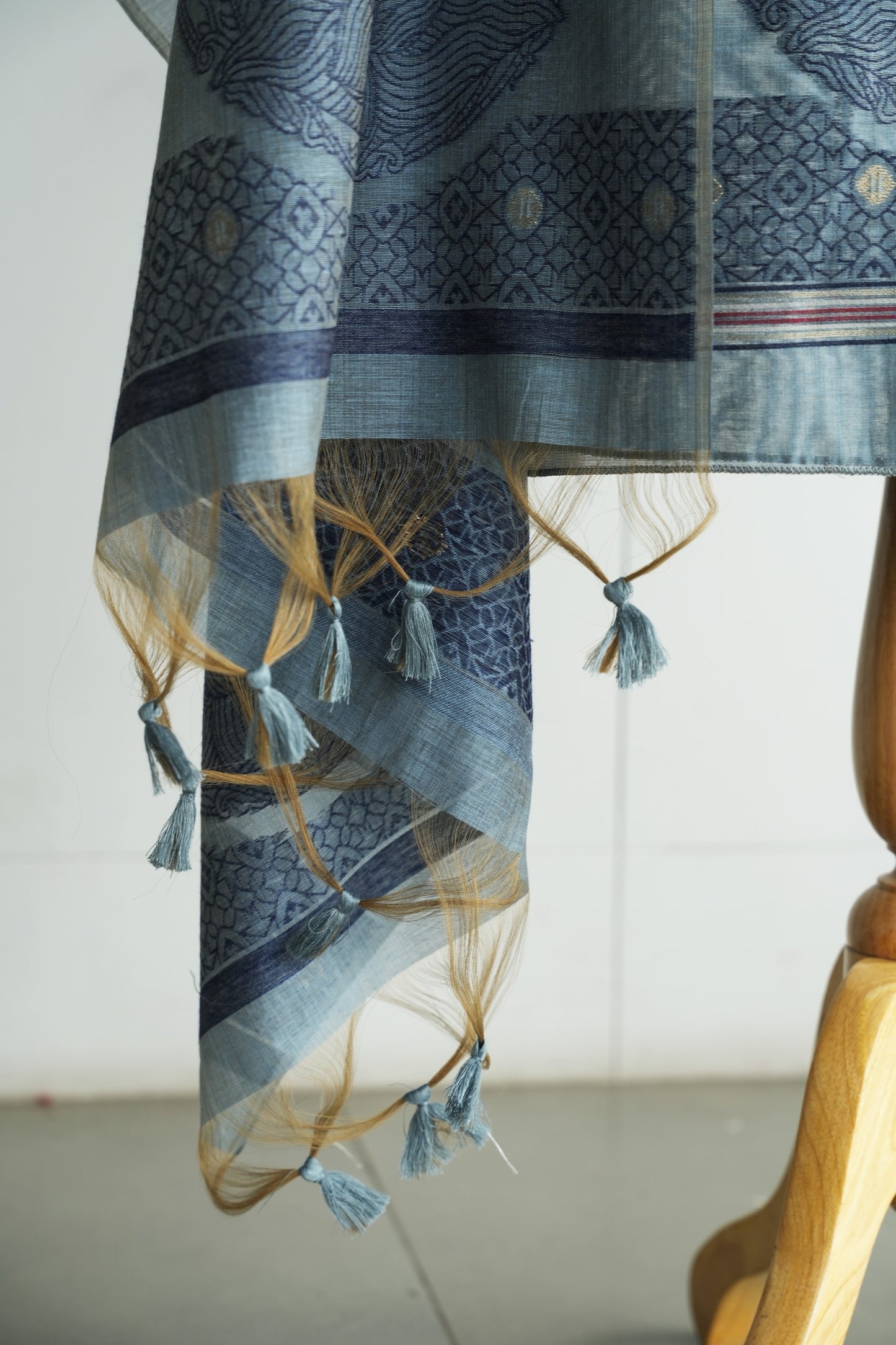 NEEL KAMAL- Pure Chanderi Slub Pichwai Unstitched Suit Set