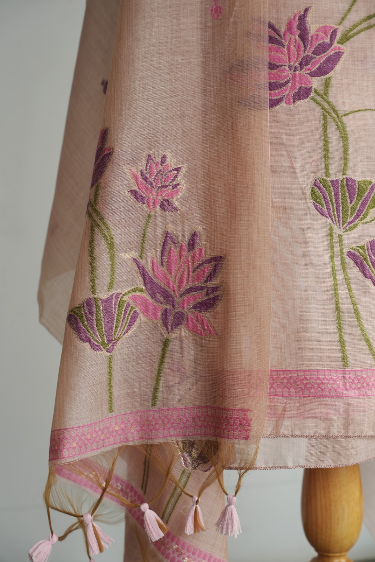 PINK WINK - Pure Monga Cotton Unstitched Suit Set