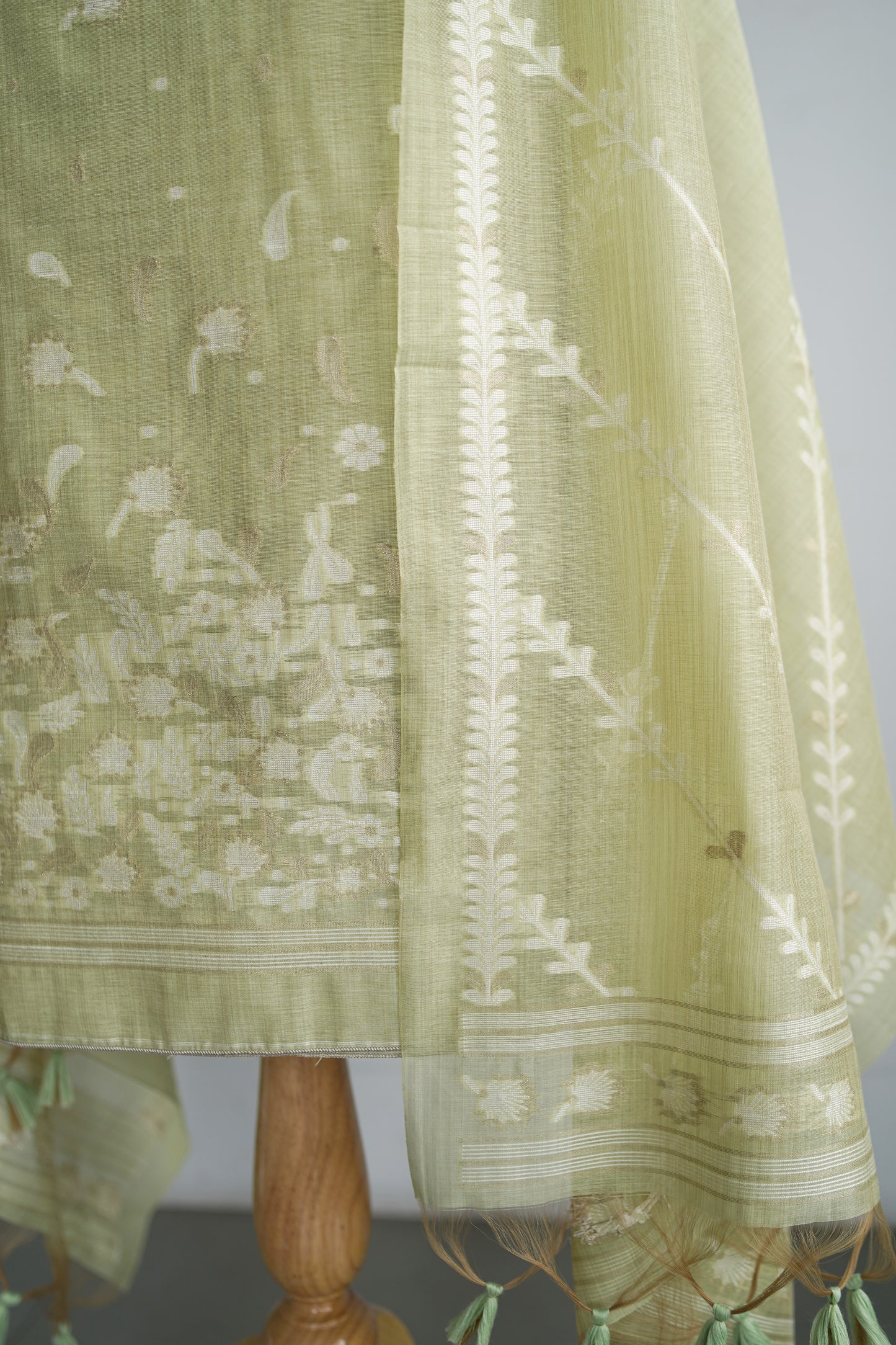 HARA GUL- Pure Chanderi Slub Unstitched Suit Set