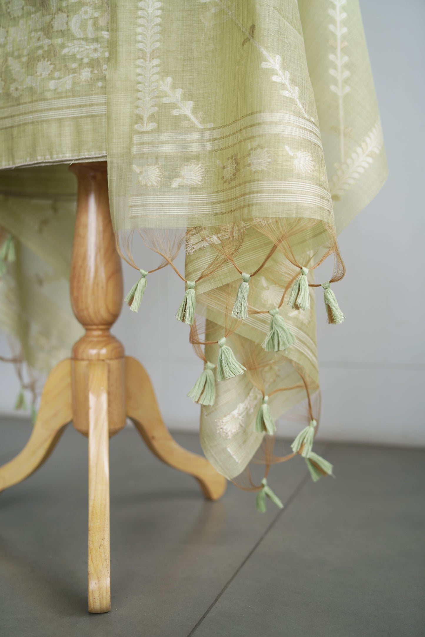 HARA GUL- Pure Chanderi Slub Unstitched Suit Set