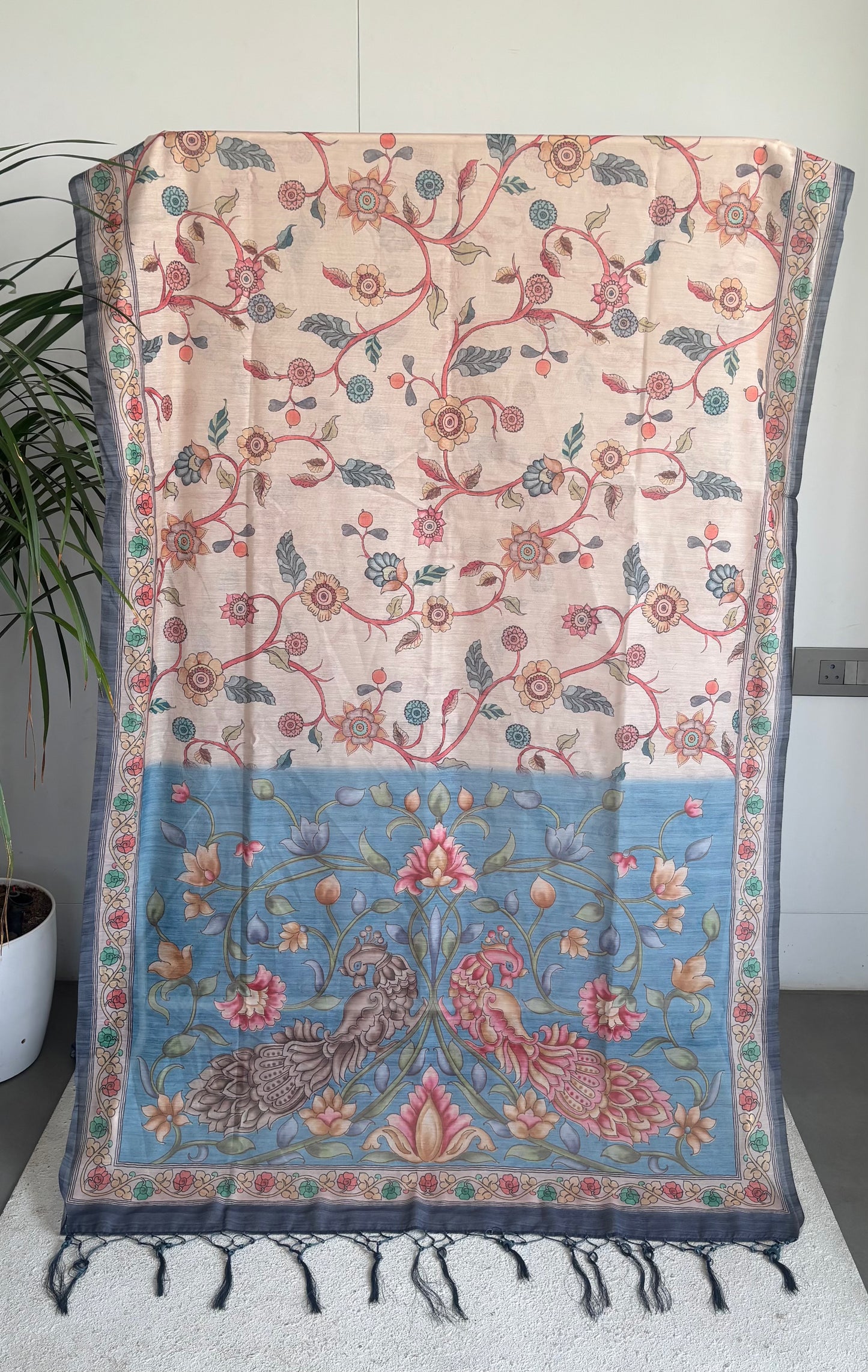 PANKHURI - Chanderi Cotton Floral Saree