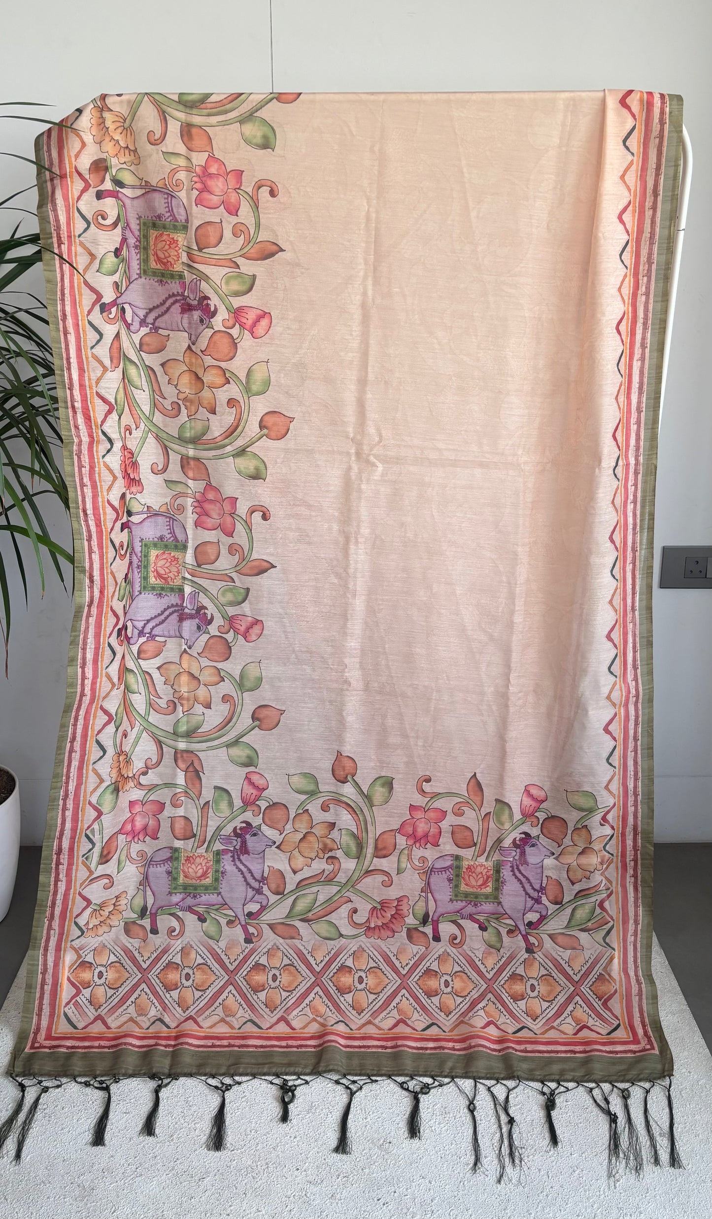 PICHWAI PANKH - Chanderi Cotton Pichwai Saree