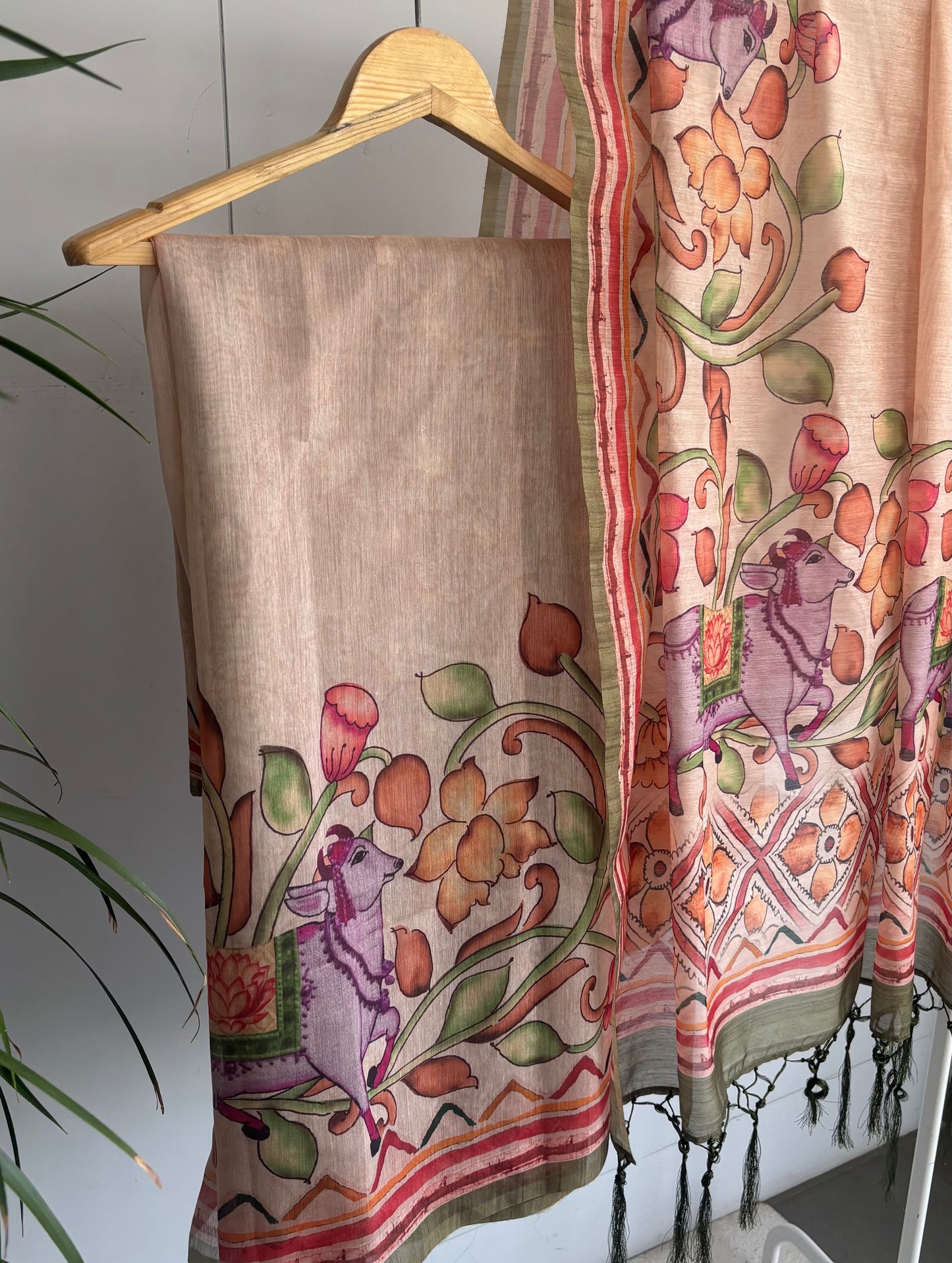 PICHWAI PANKH - Chanderi Cotton Pichwai Saree