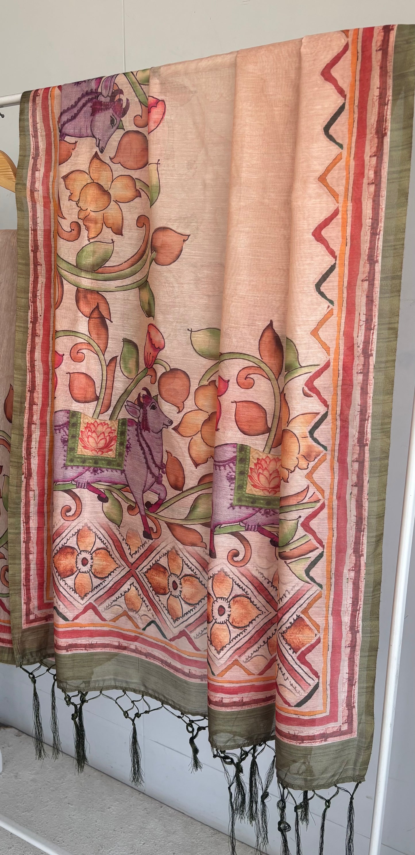 PICHWAI PANKH - Chanderi Cotton Pichwai Saree