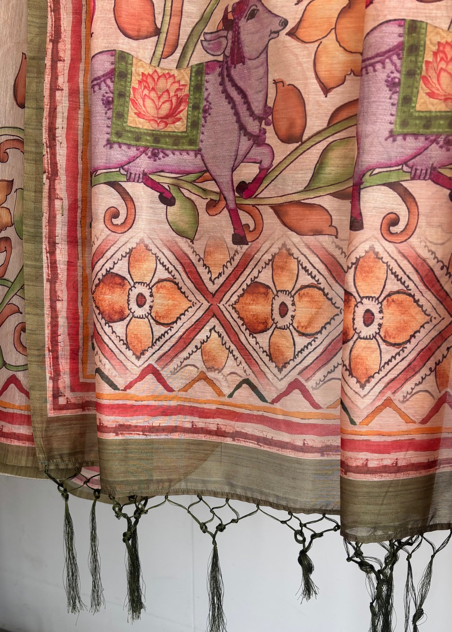 PICHWAI PANKH - Chanderi Cotton Pichwai Saree