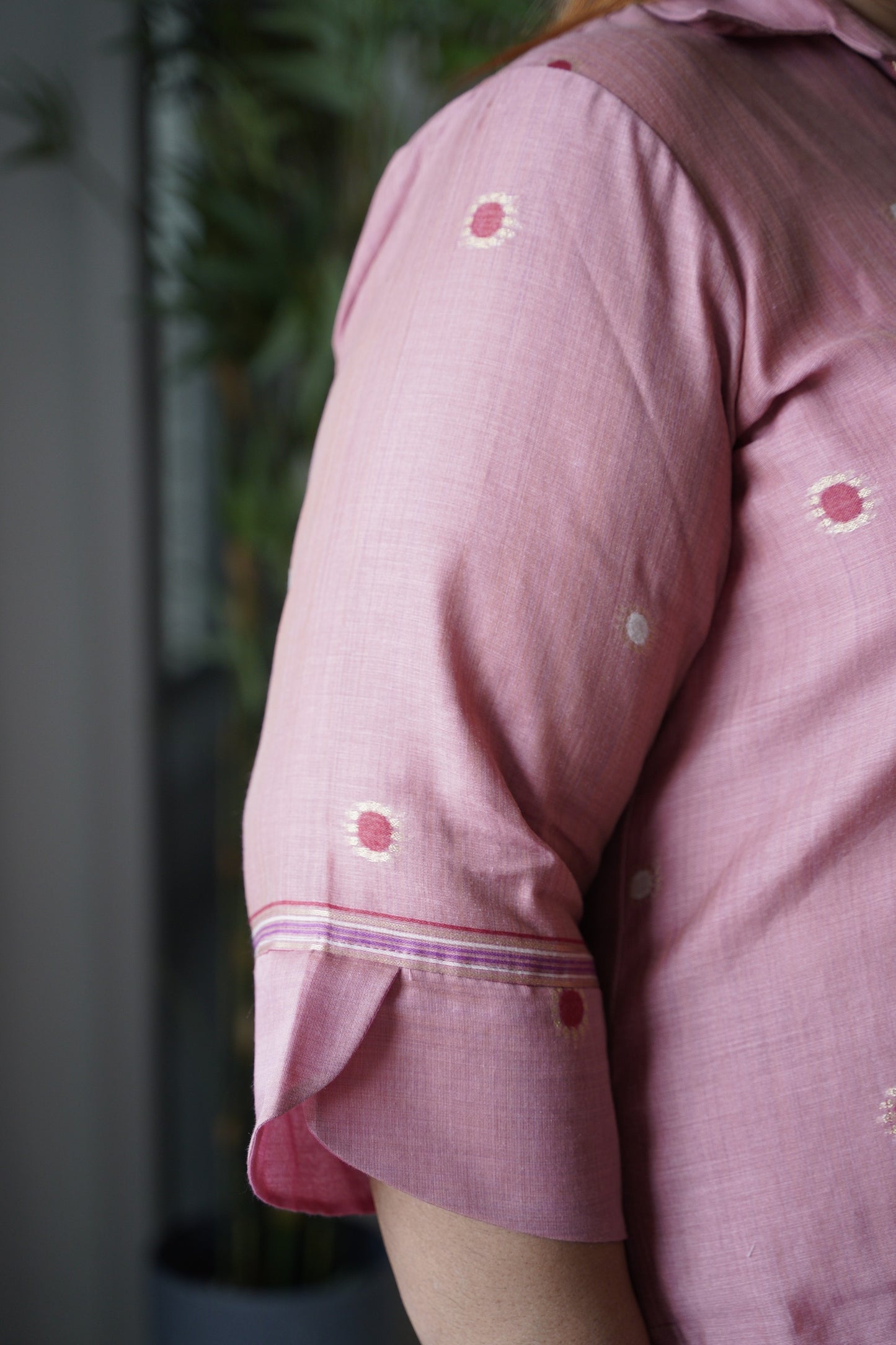 PICHWAI BLUSH - Pure Chanderi Slub Pichwai Unstitched Suit Set