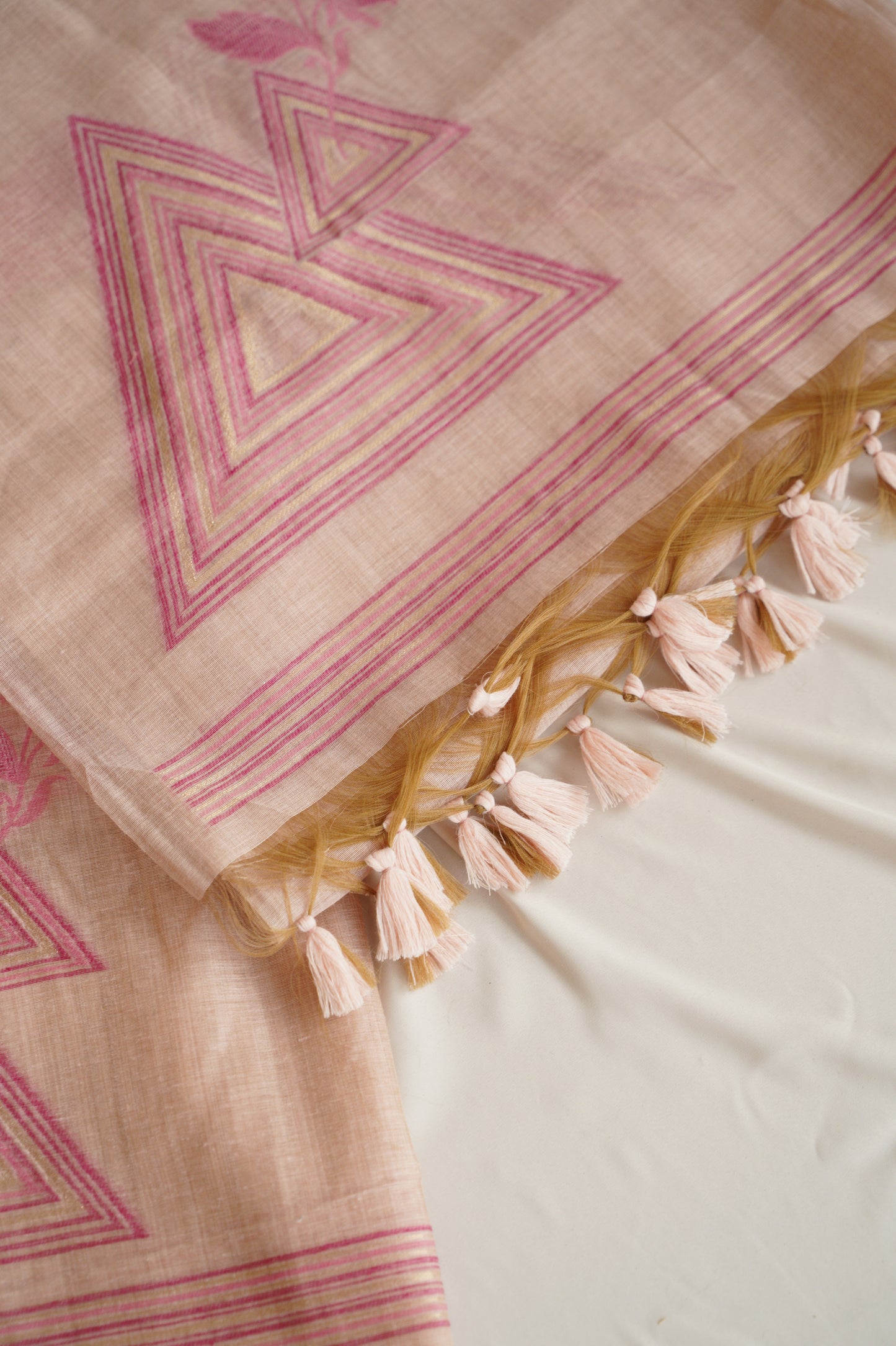 BLUSH BLOOM - Baby Pink Sheer Cotton Unstitched Suit Set