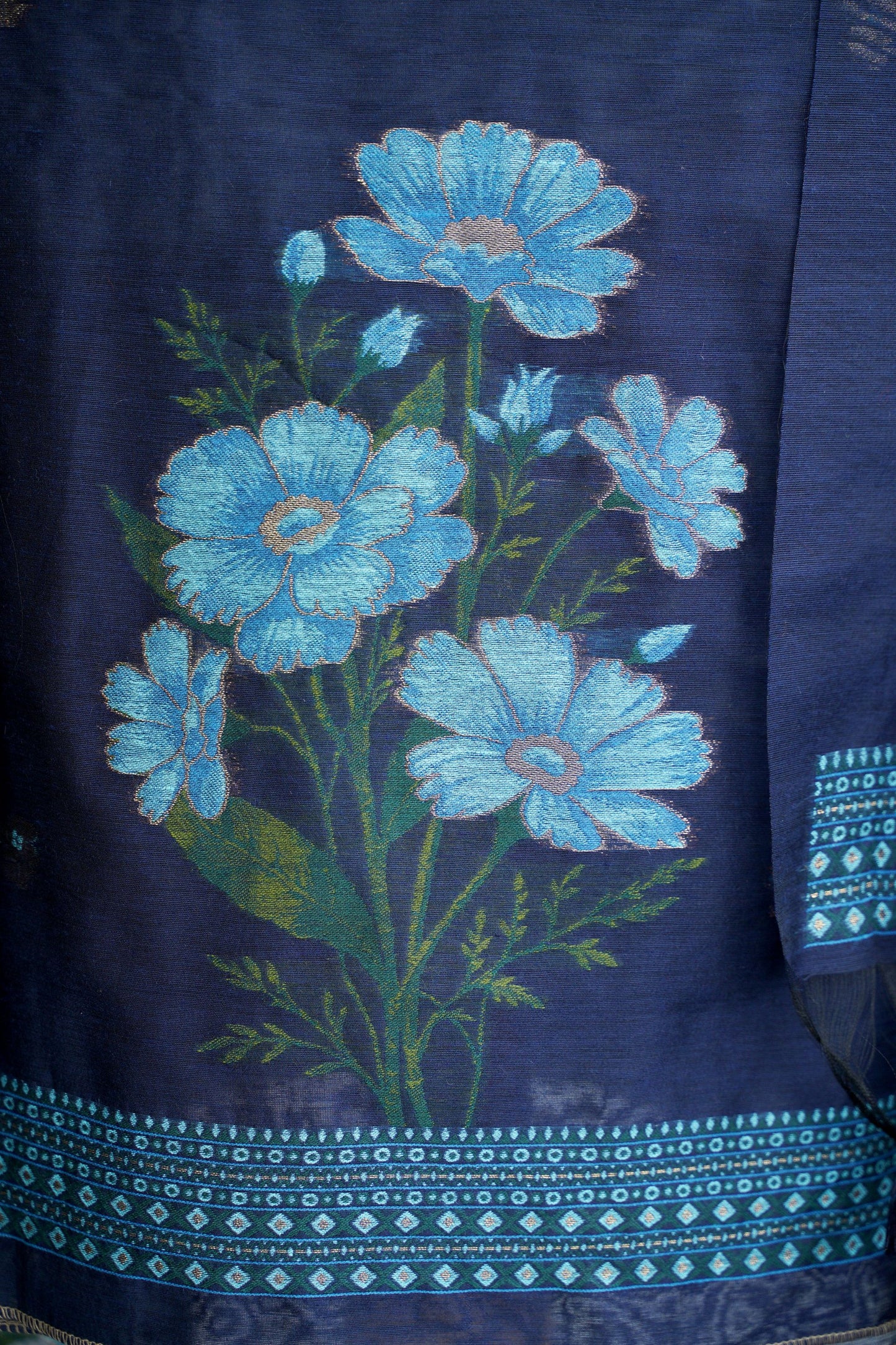 TWILIGHT TALES- Pure Chanderi Slub Unstitched Suit Set