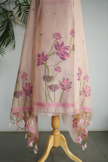 PINK WINK  - Pure Monga Cotton Unstitched Suit Set
