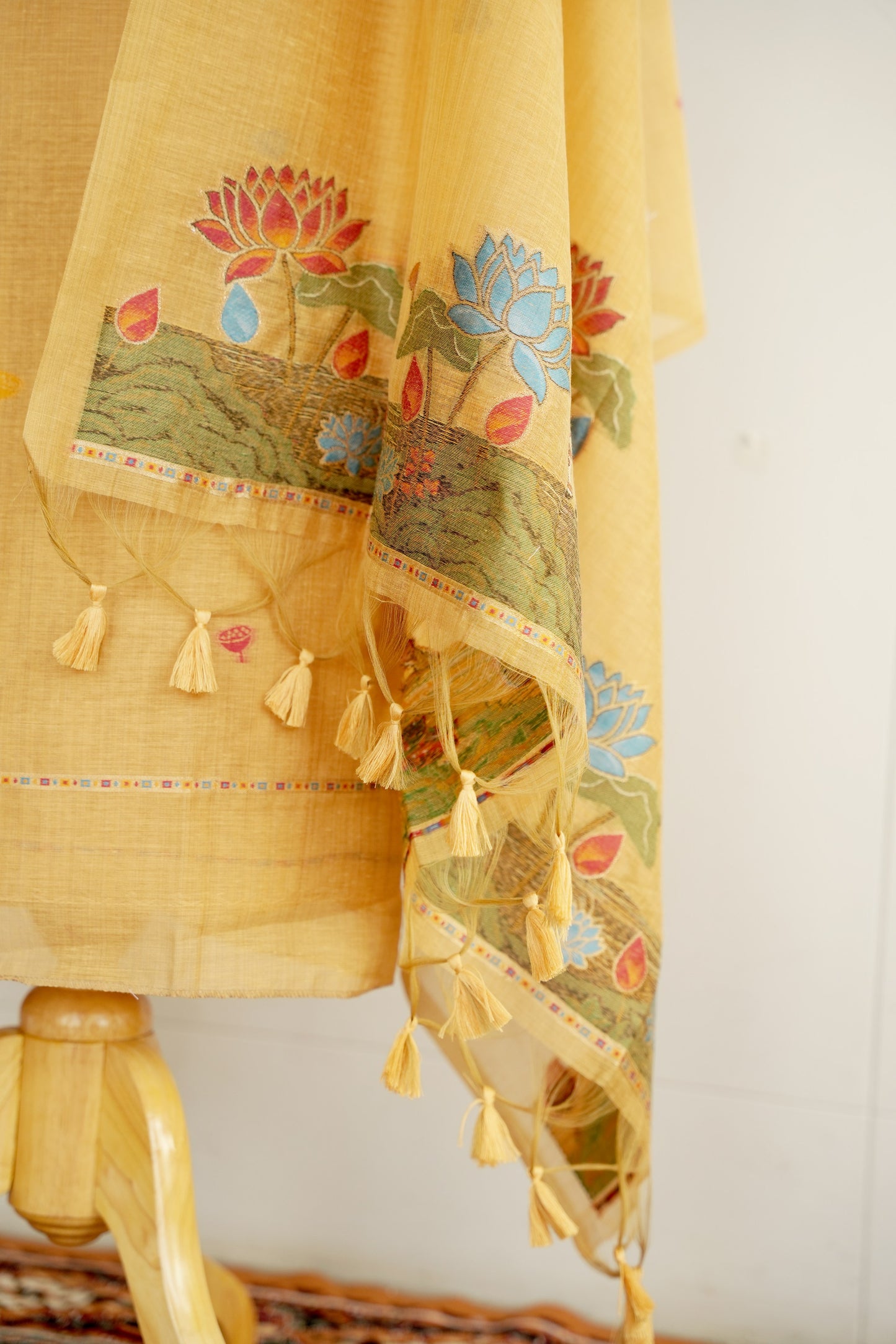 VRINDAVAN- Pure Monga Cotton Unstitched Suit Set