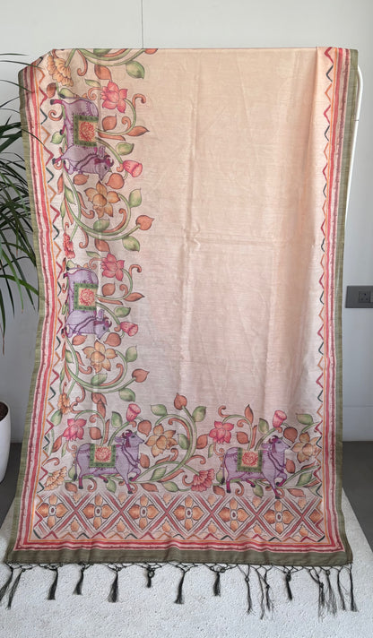 PICHWAI PANKH - Chanderi Cotton Pichwai Saree