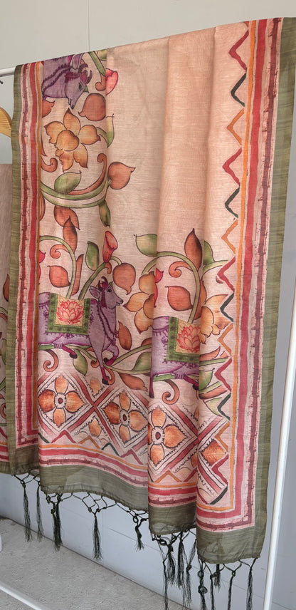 PICHWAI PANKH - Chanderi Cotton Pichwai Saree