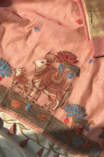 GAU GULZAR- Pure Monga Cotton Unstitched Suit Set