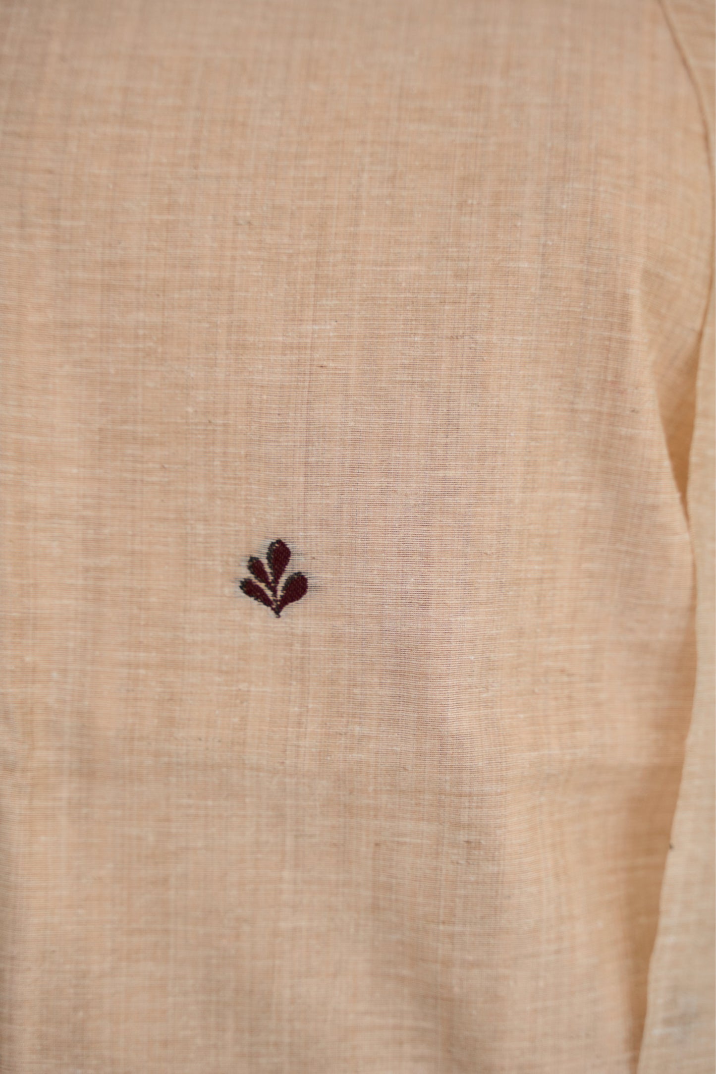 SAANJH – Pure Monga Cotton Beige Unstitched Suit Set