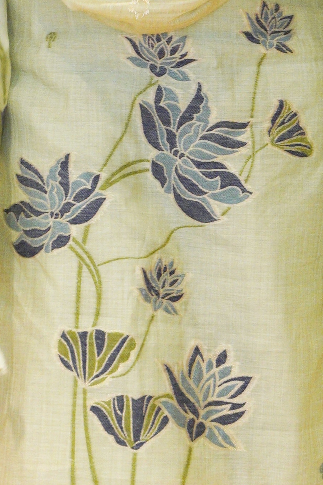 BLUE BLOSSOM  - Pure Monga Cotton Unstitched Suit Set