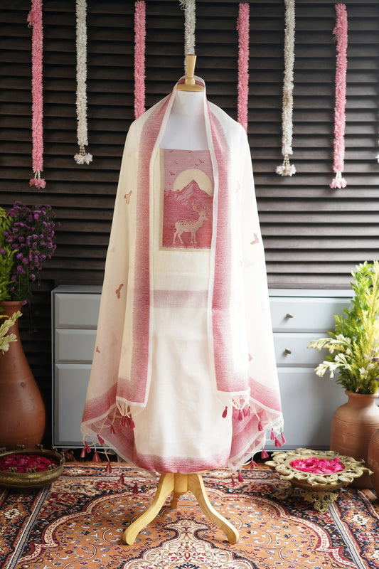 LAAL KHWAB - Pure Handloom Unstitched Suit Set