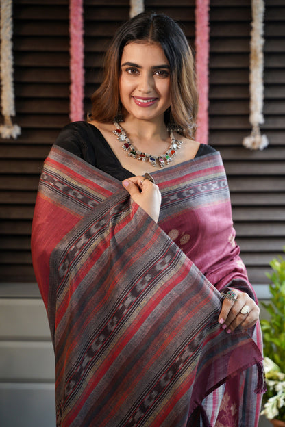 RUHI – Regal Red Festive Saree in Silk