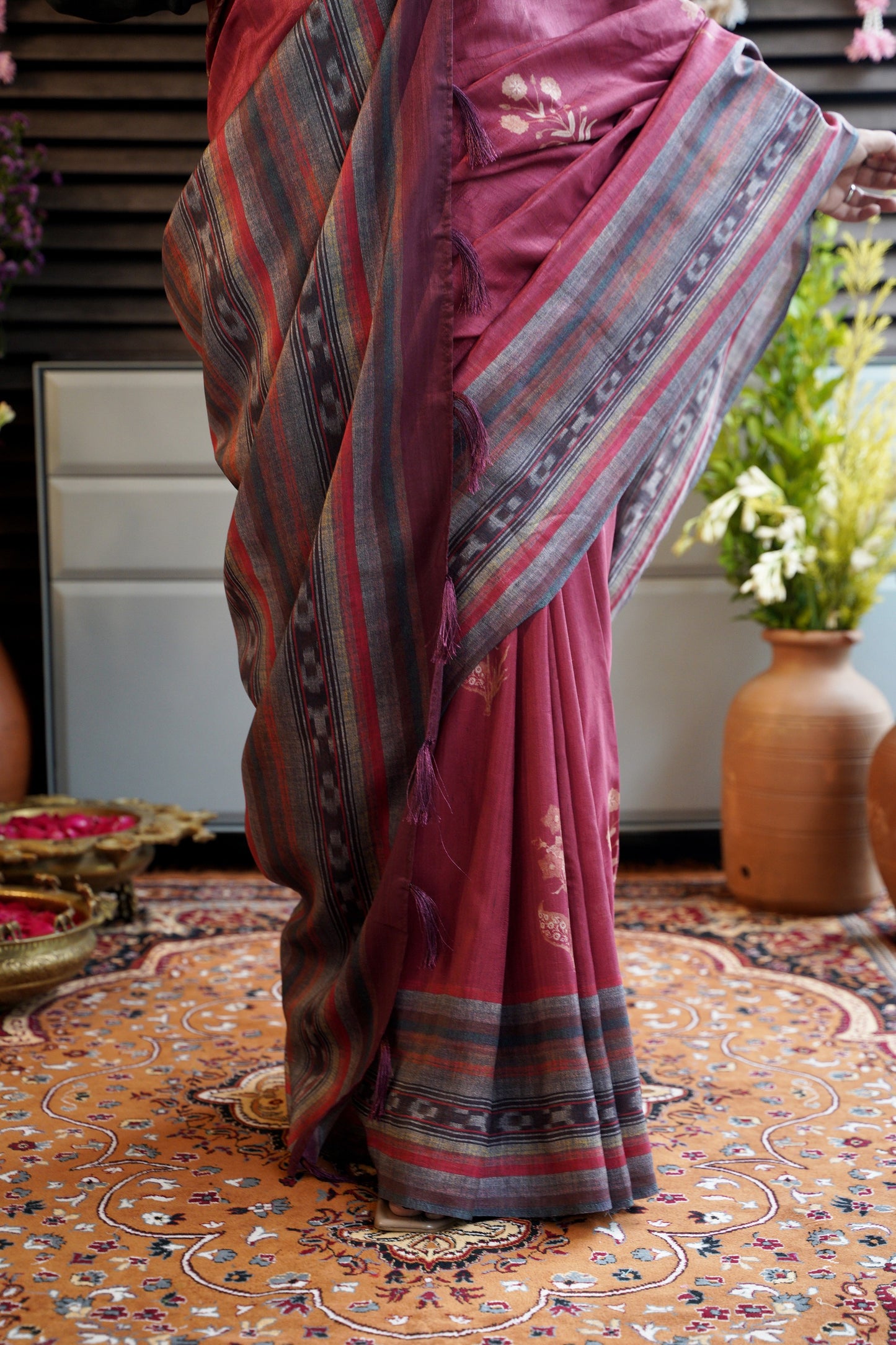 RUHI – Regal Red Festive Saree in Silk