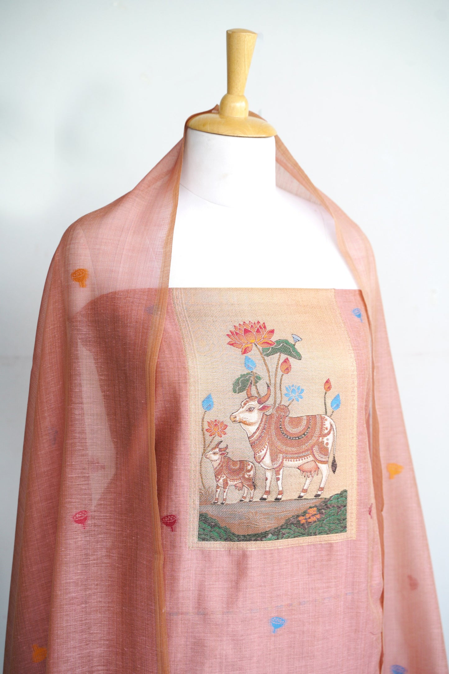 GAU GULZAR- Pure Monga Cotton Unstitched Suit Set