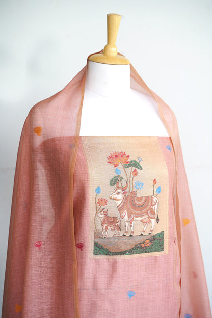 GAU GULZAR- Pure Monga Cotton Unstitched Suit Set