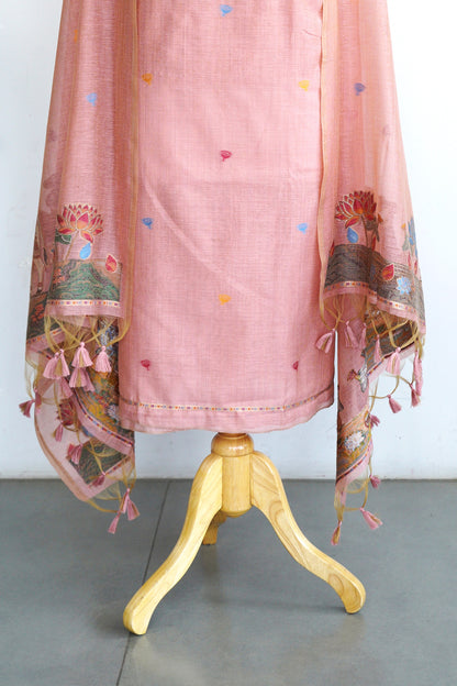 GAU GULZAR- Pure Monga Cotton Unstitched Suit Set