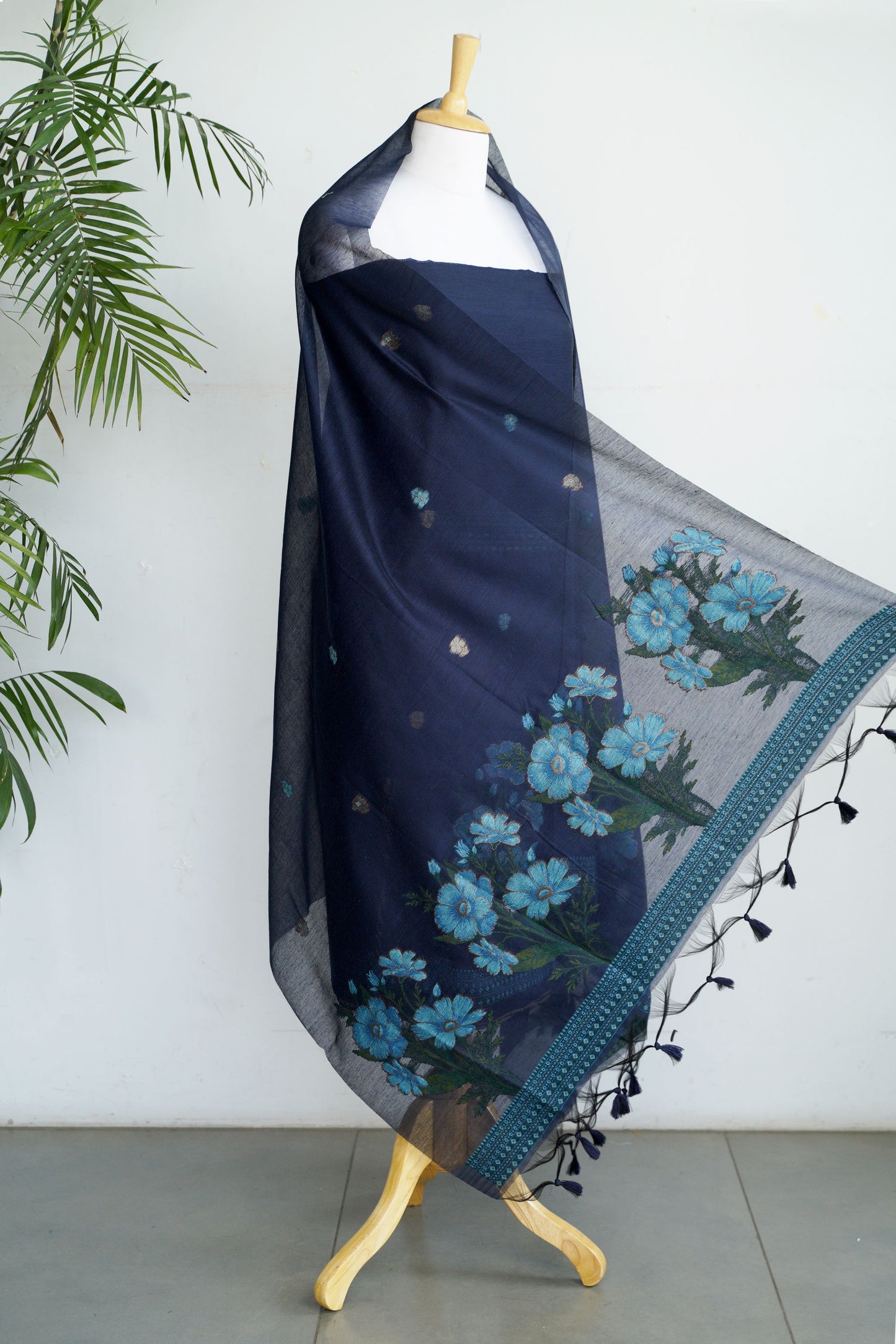 TWILIGHT TALES- Pure Chanderi Slub Unstitched Suit Set